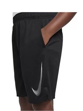 Nike Dri-FIT Boys XL Shorts - Logo Black Lightweight Performance Shorts - NWT